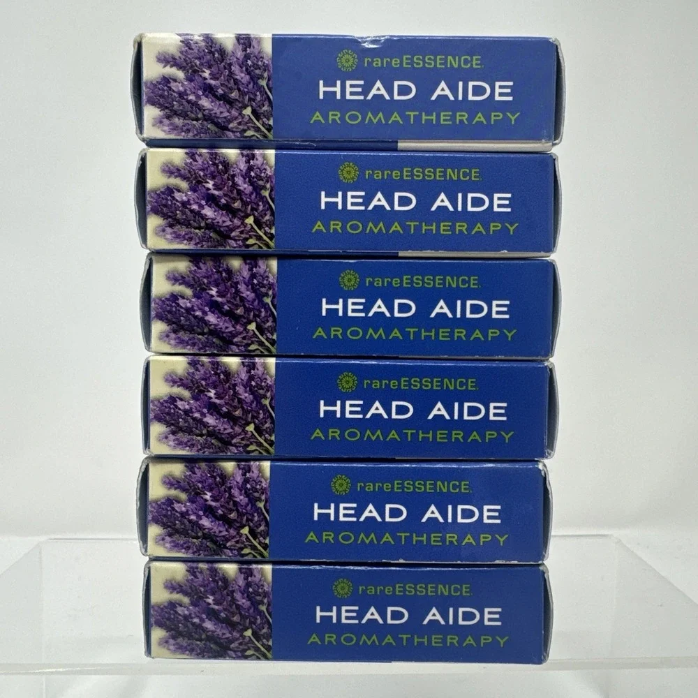 6 Pack Rare Essence Head Aide Pure Essential Oil Roll On 0.33 Oz